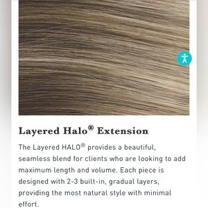 Layered Halo Couture Extension 22 inches Color: B116